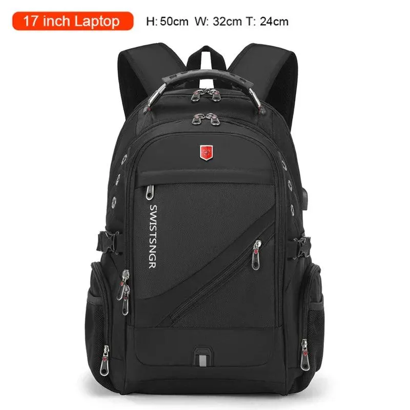 2024 Waterproof Laptop Backpack for Travel and School - Stylish Unisex Oxford Rucksack with USB Charging and Anti-Theft Features