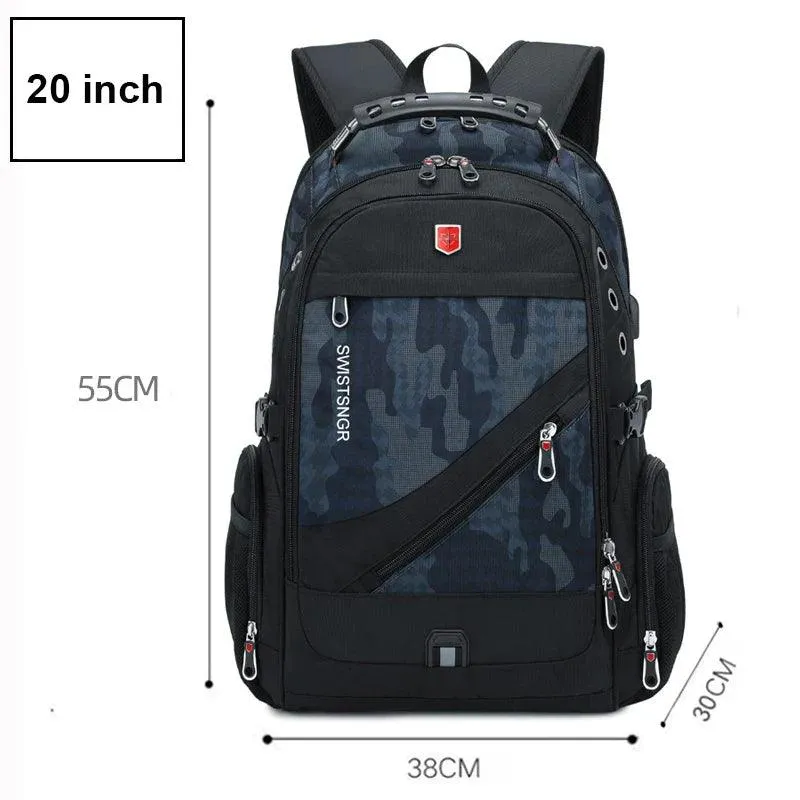 2024 Waterproof Laptop Backpack for Travel and School - Stylish Unisex Oxford Rucksack with USB Charging and Anti-Theft Features