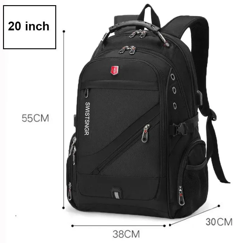 2024 Waterproof Laptop Backpack for Travel and School - Stylish Unisex Oxford Rucksack with USB Charging and Anti-Theft Features