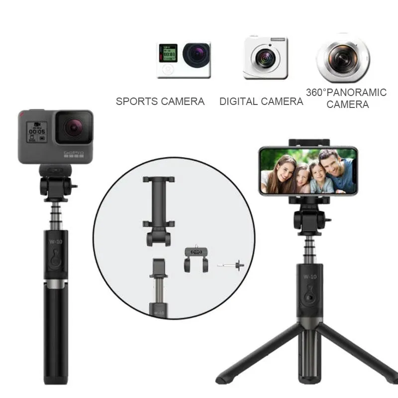 3 in 1 Wireless Bluetooth Selfie Stick with Remote Control