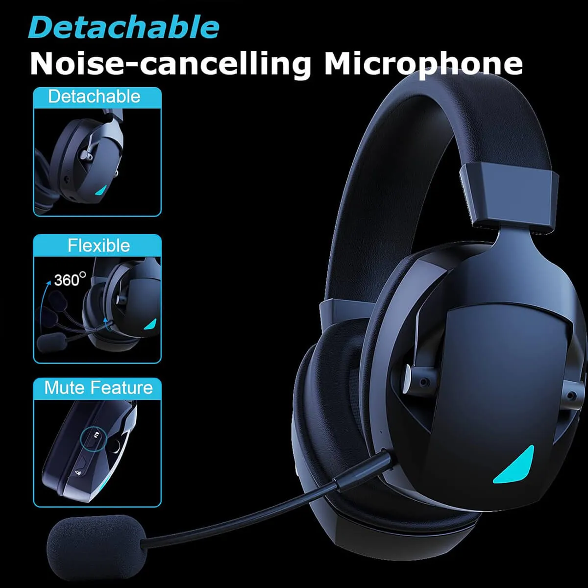 Acinaci Wireless Gaming Headset for PC PS4 PS5 Phone Tablet