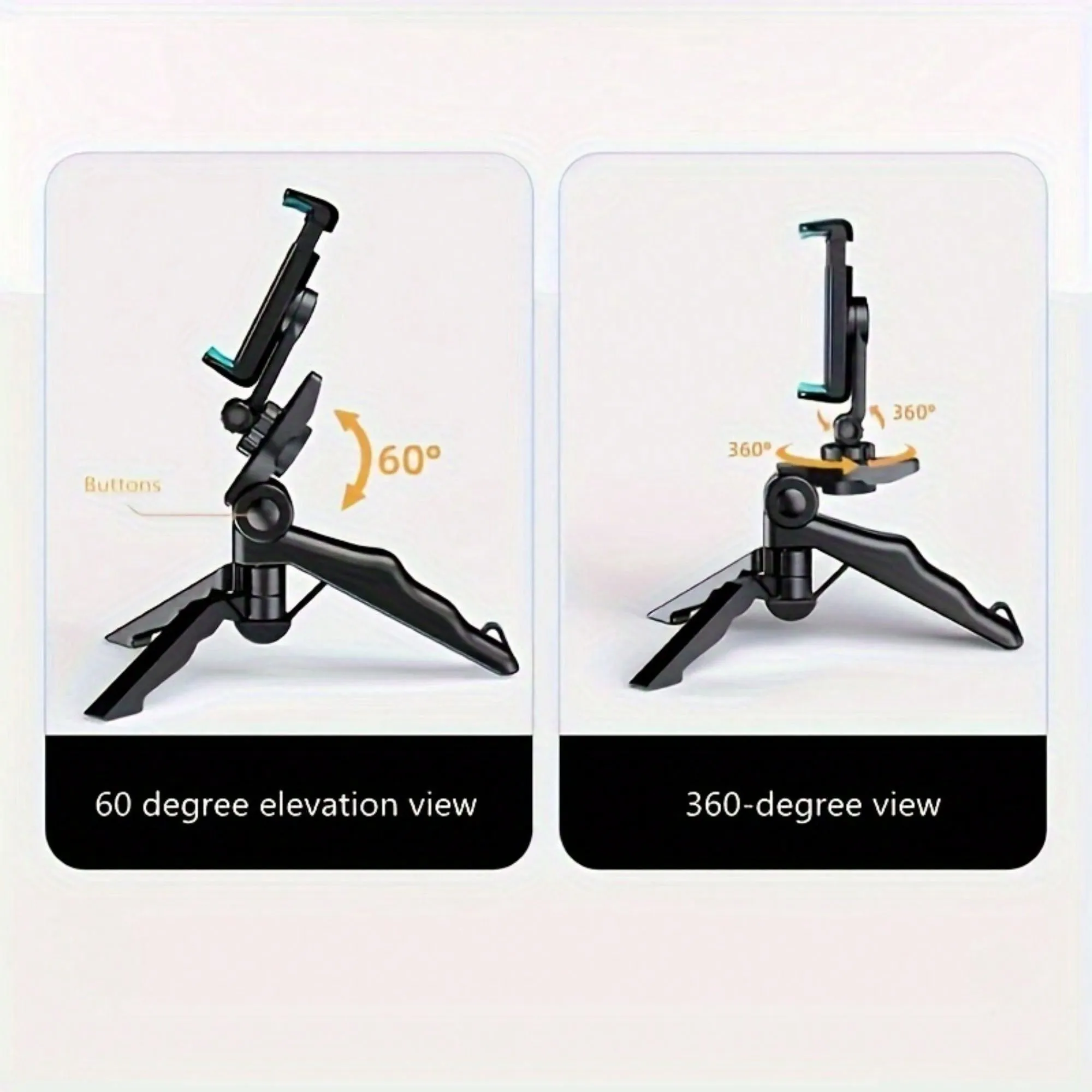 Adjustable 360° Smartphone Tripod Stand - Extendable Selfie Stick - Universal Compatibility for Effortless Photography & Videography