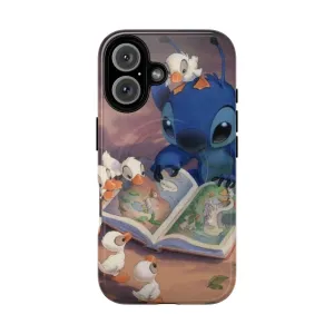 Adorable Stitch Reading Magnetic Tough Phone Cases