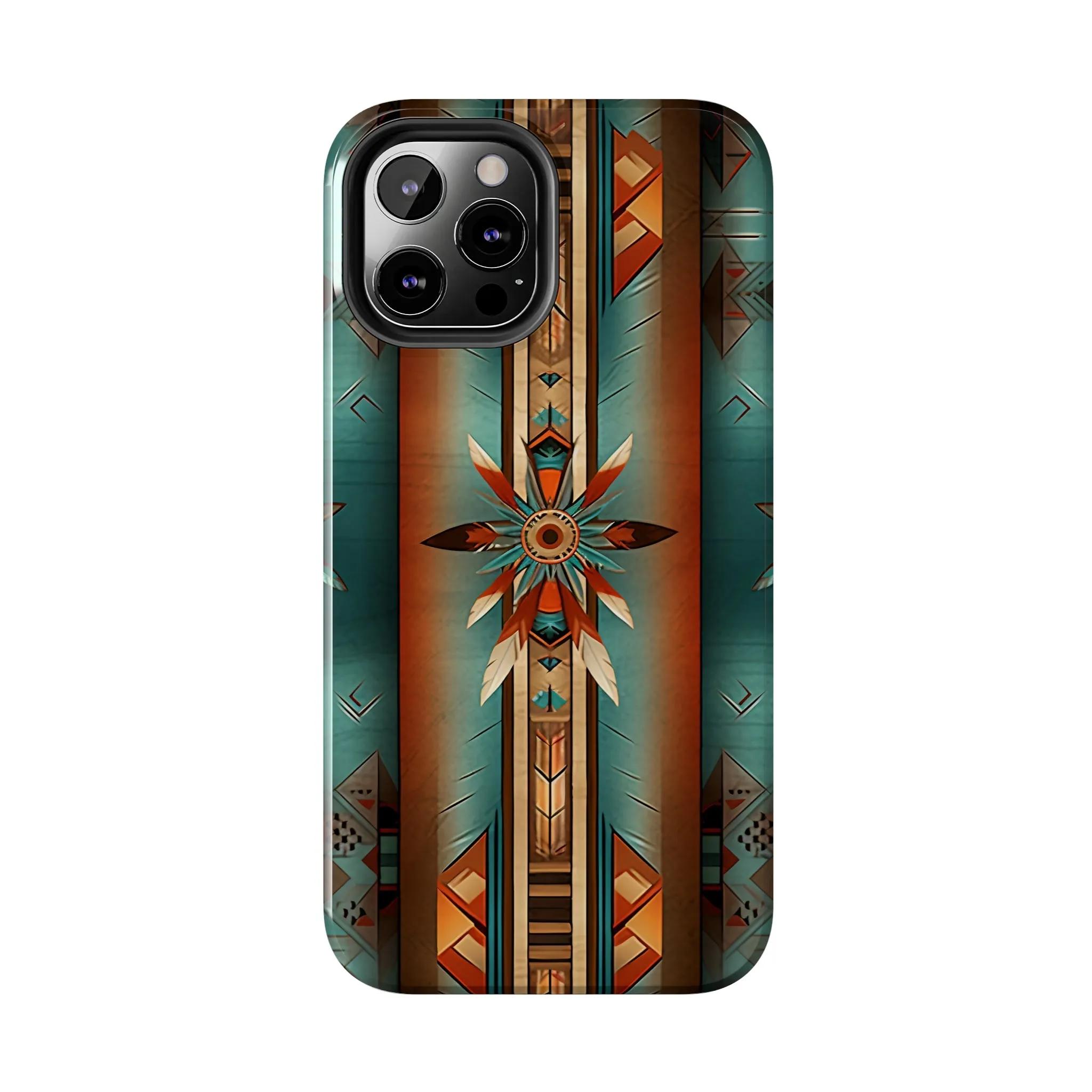 Beautiful Blue Native American Pattern Design Tough Phone Case compatible with a large variety of iPhone models, Gift, Phone Case