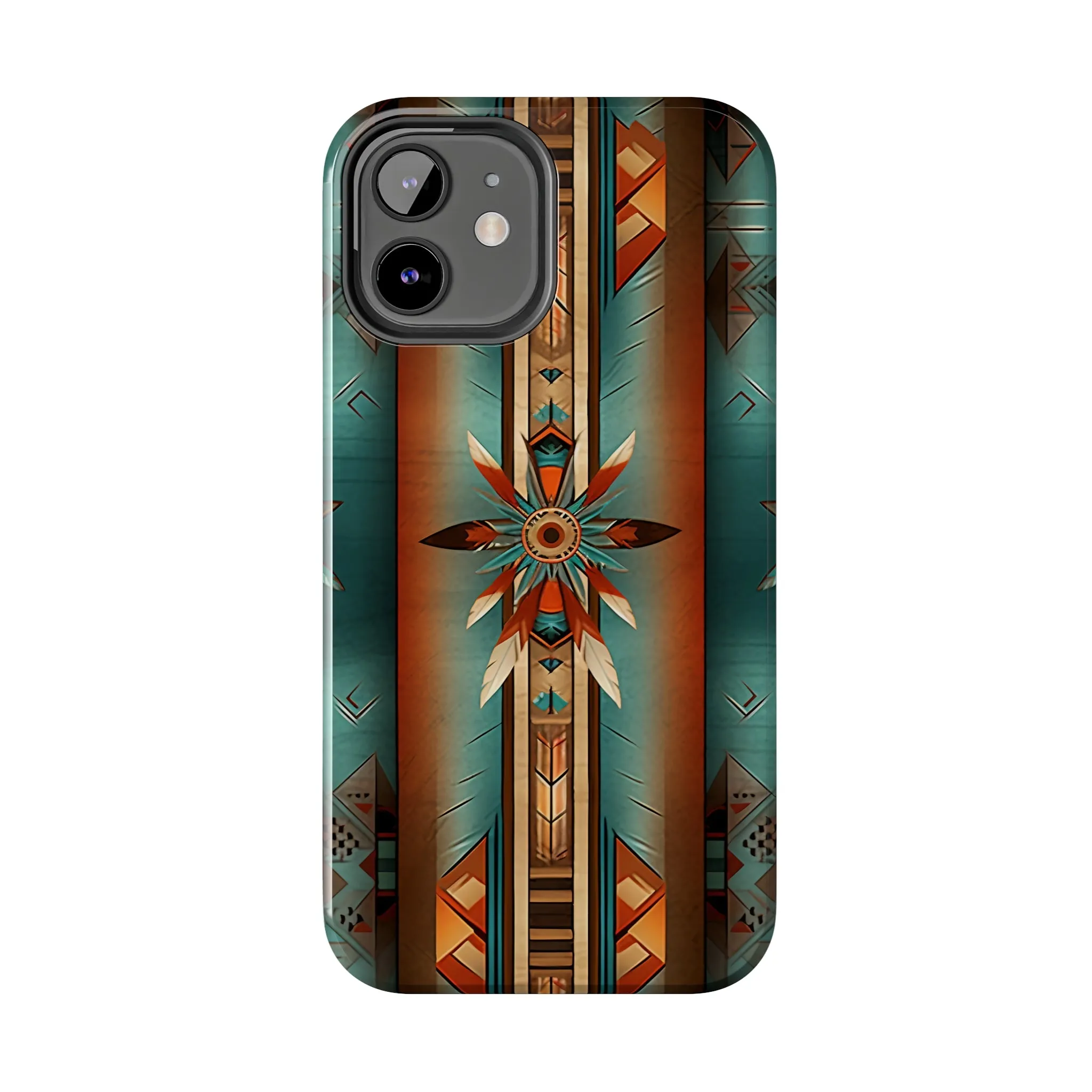 Beautiful Blue Native American Pattern Design Tough Phone Case compatible with a large variety of iPhone models, Gift, Phone Case