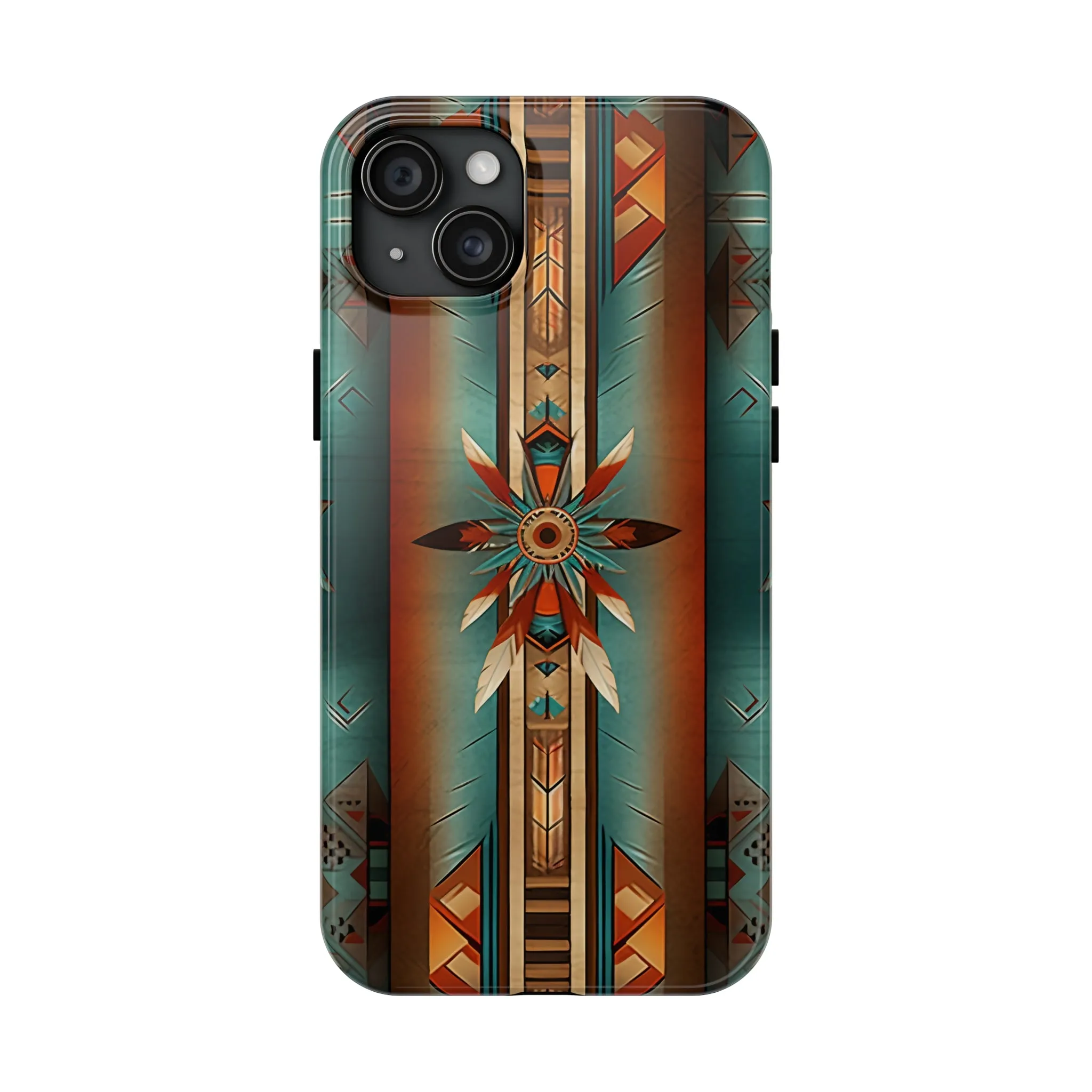 Beautiful Blue Native American Pattern Design Tough Phone Case compatible with a large variety of iPhone models, Gift, Phone Case