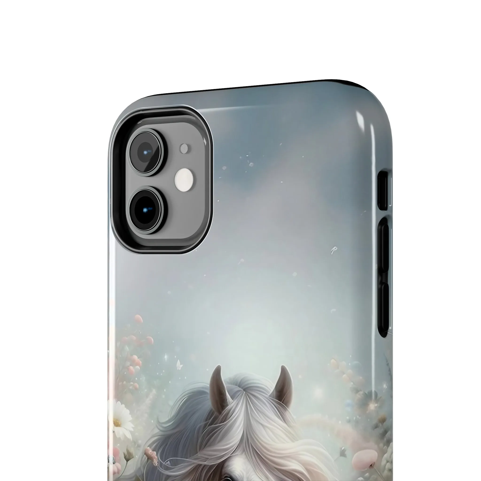 Beautiful Horse and Floral print Design Tough Phone Case compatible with a large variety of iPhone models, Gift, Phone Case