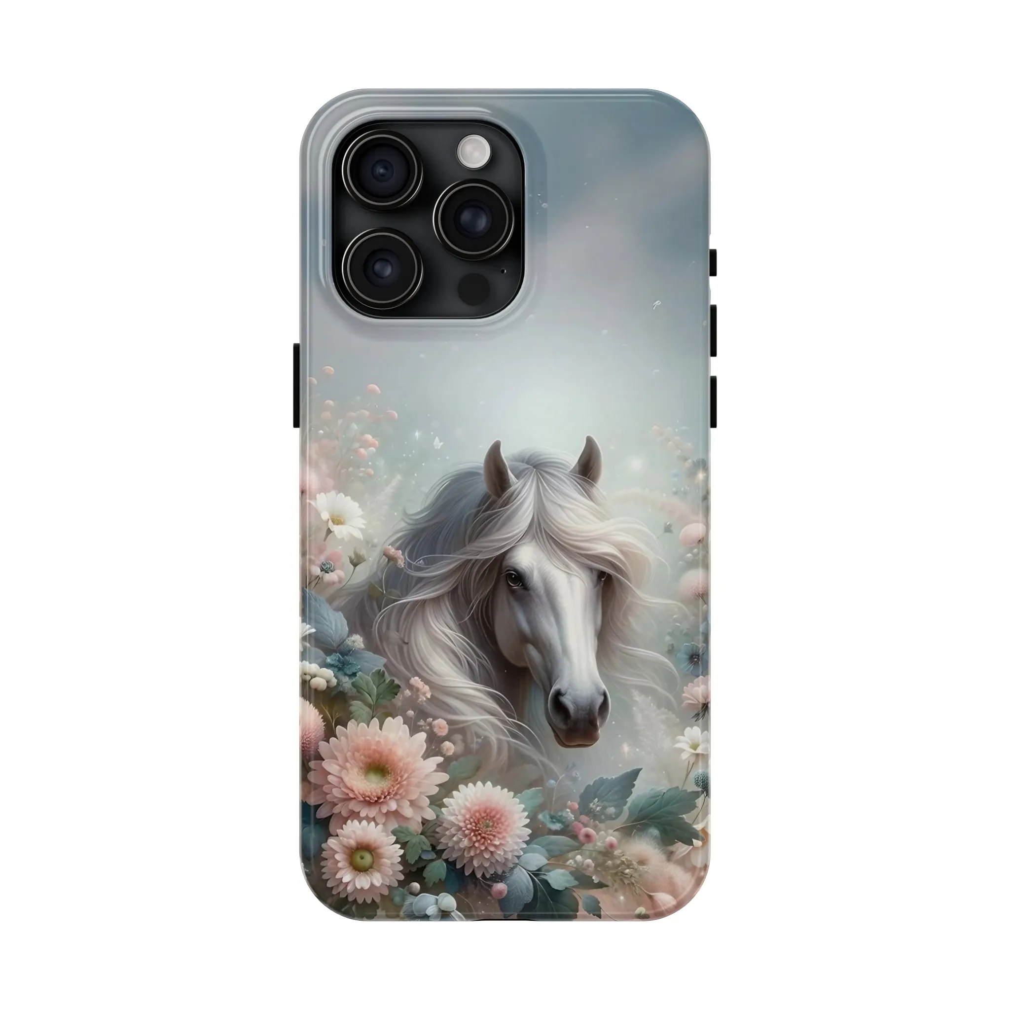 Beautiful Horse and Floral print Design Tough Phone Case compatible with a large variety of iPhone models, Gift, Phone Case