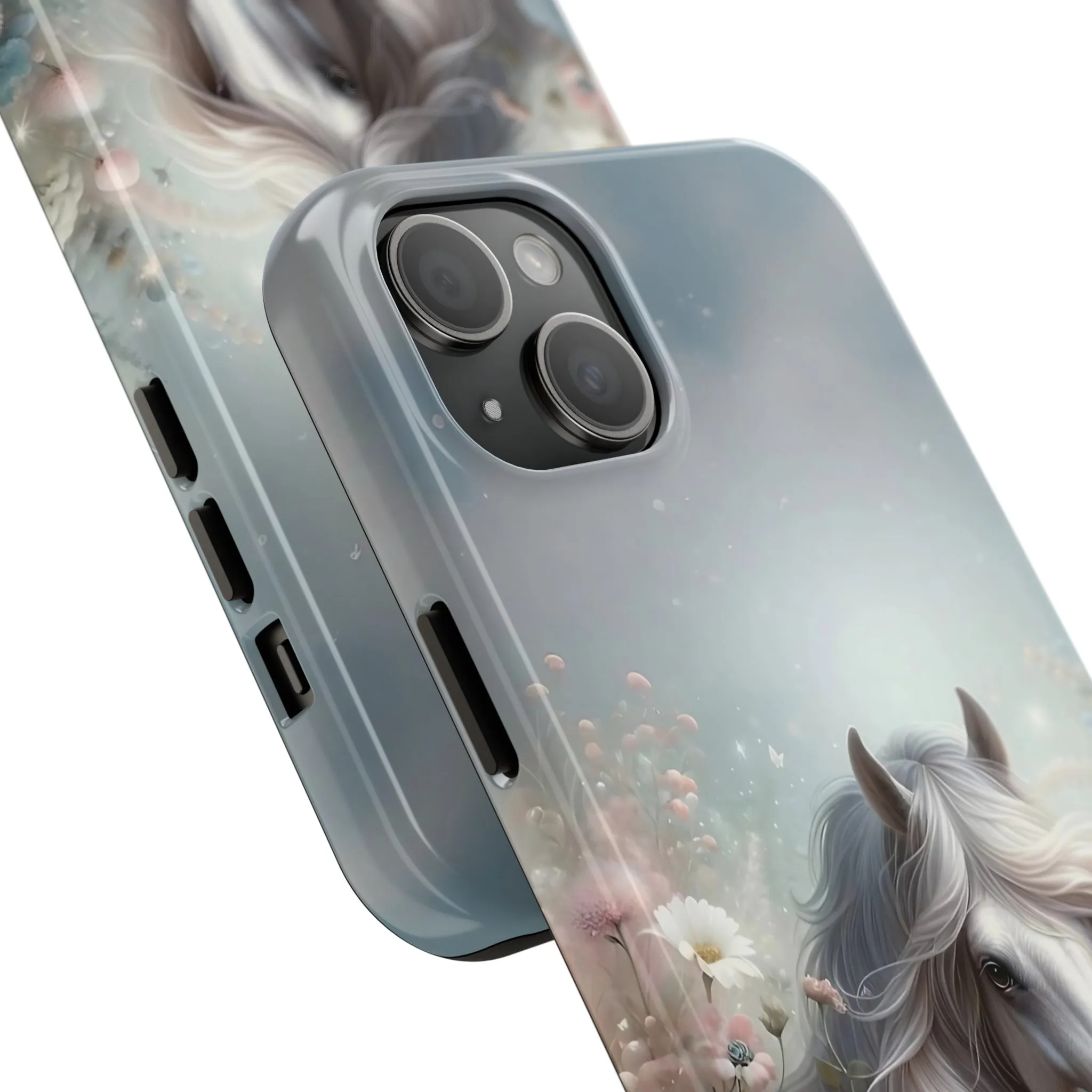 Beautiful Horse and Floral print Design Tough Phone Case compatible with a large variety of iPhone models, Gift, Phone Case