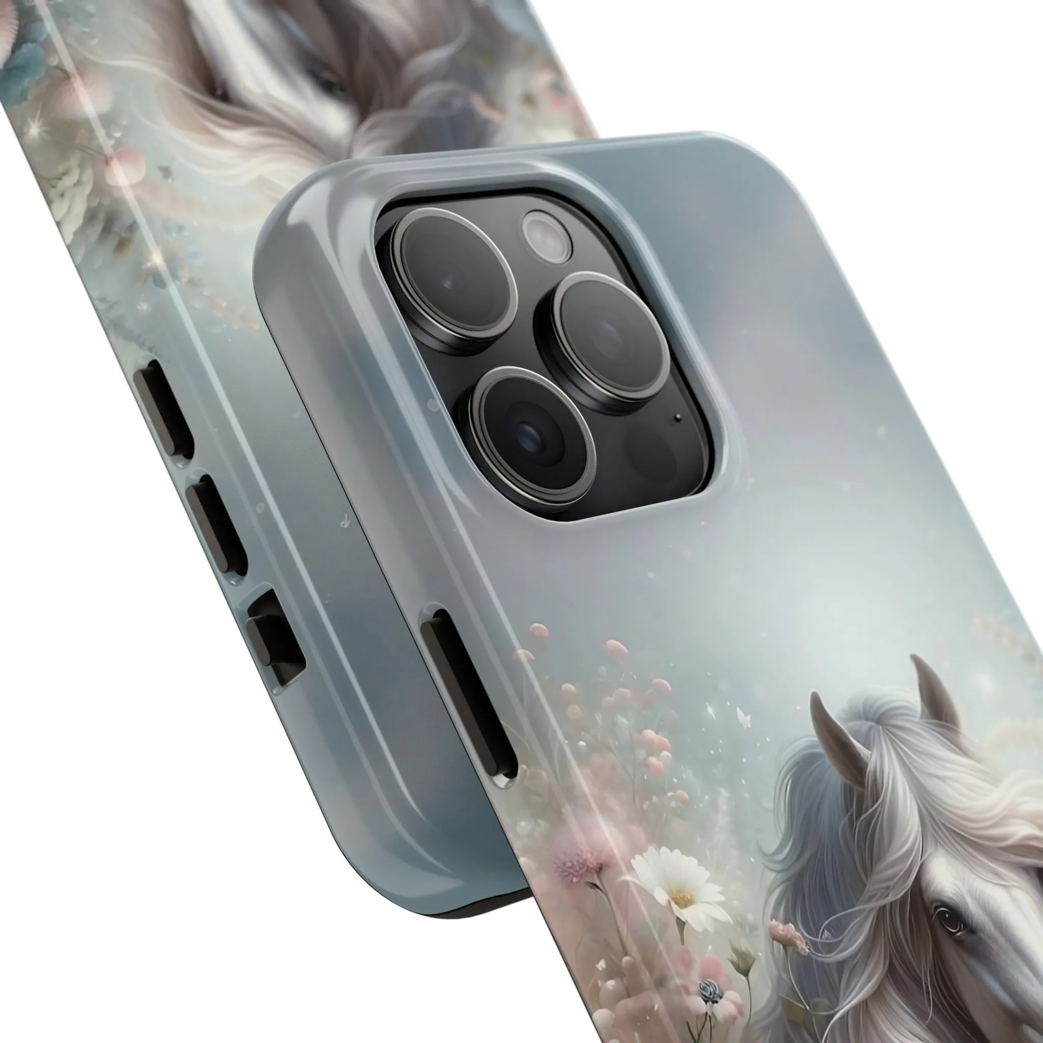 Beautiful Horse and Floral print Design Tough Phone Case compatible with a large variety of iPhone models, Gift, Phone Case