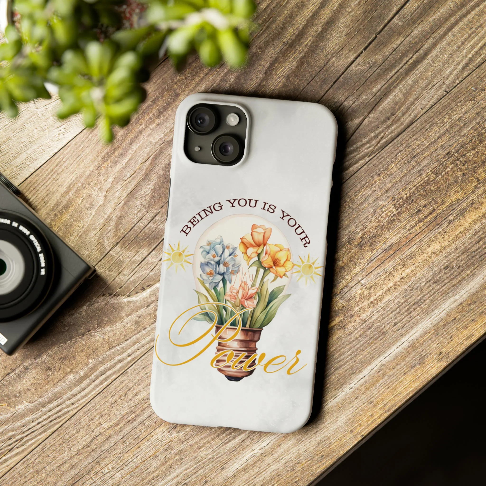 Being You Is Your Power iPhone 15 Phone Cases.