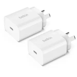 Belkin BoostCharge USB-C PD 3.0 Wall Charger 20W (2-Pack)