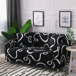 Black wave - Extendable Armchair and Sofa Covers - The Sofa Cover House