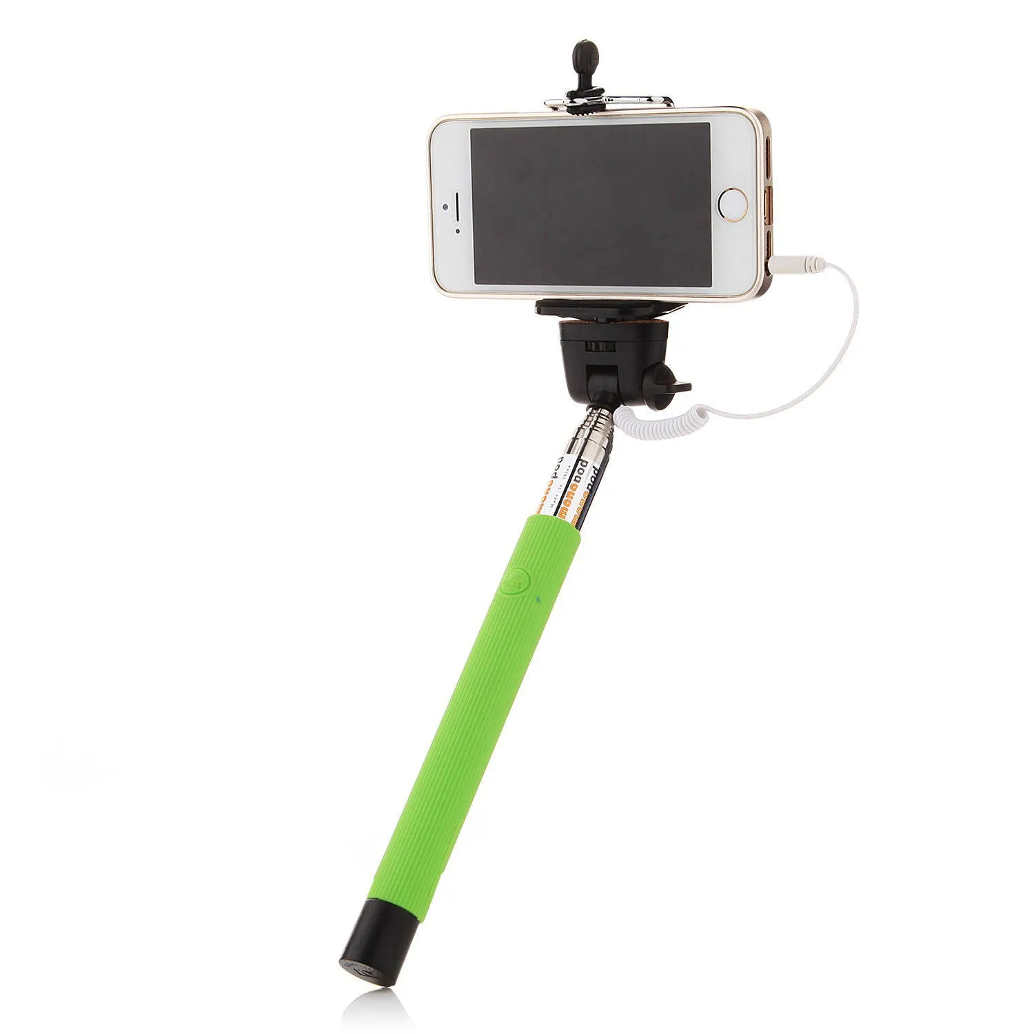 Blue 3.5mm Extendable Selfie Wired Stick Phone Holder Remote Shutter Monopod For smartphone iphone