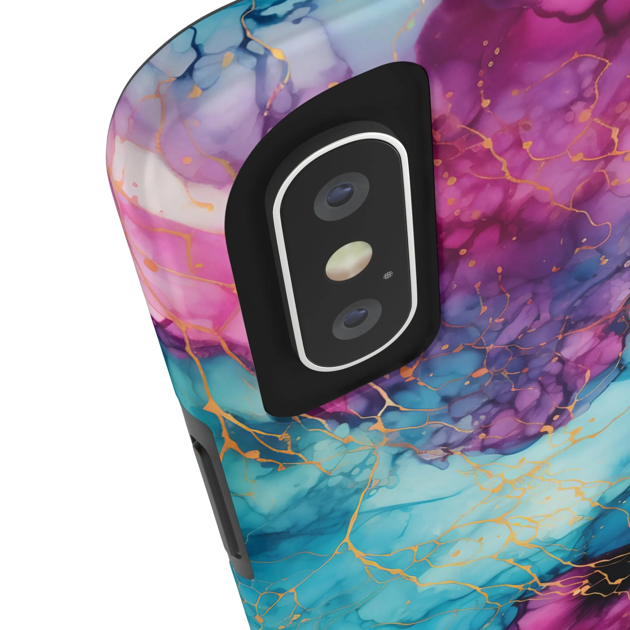 Blue and Purple Alcohol Ink Digital print Design Tough Phone Case compatible with a large variety of iPhone models, Gift, Phone Case