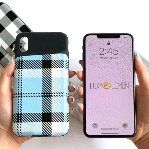 Blue Plaid Ultra Battery Case