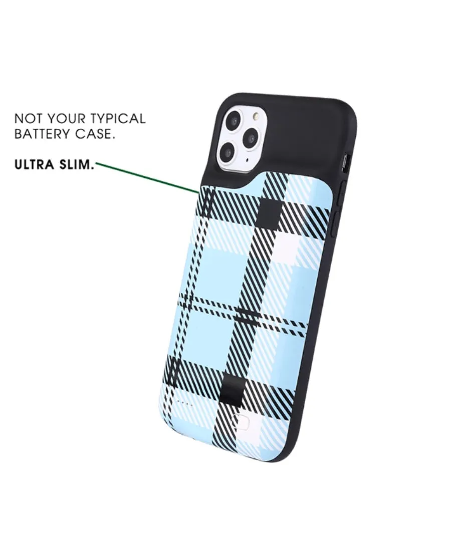 Blue Plaid Ultra Battery Case