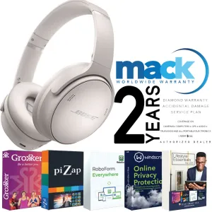 Bose QuietComfort 45 Over-Ear Headphones (White Smoke)   Lifestyle Essentials Softwares   Mack 2yr Worldwide Diamond Warranty