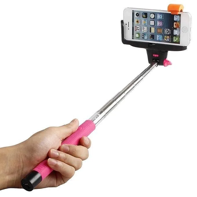 Built in Bluetooth Extendable Selfie Stick Monopod Holder Multi Available - Blue