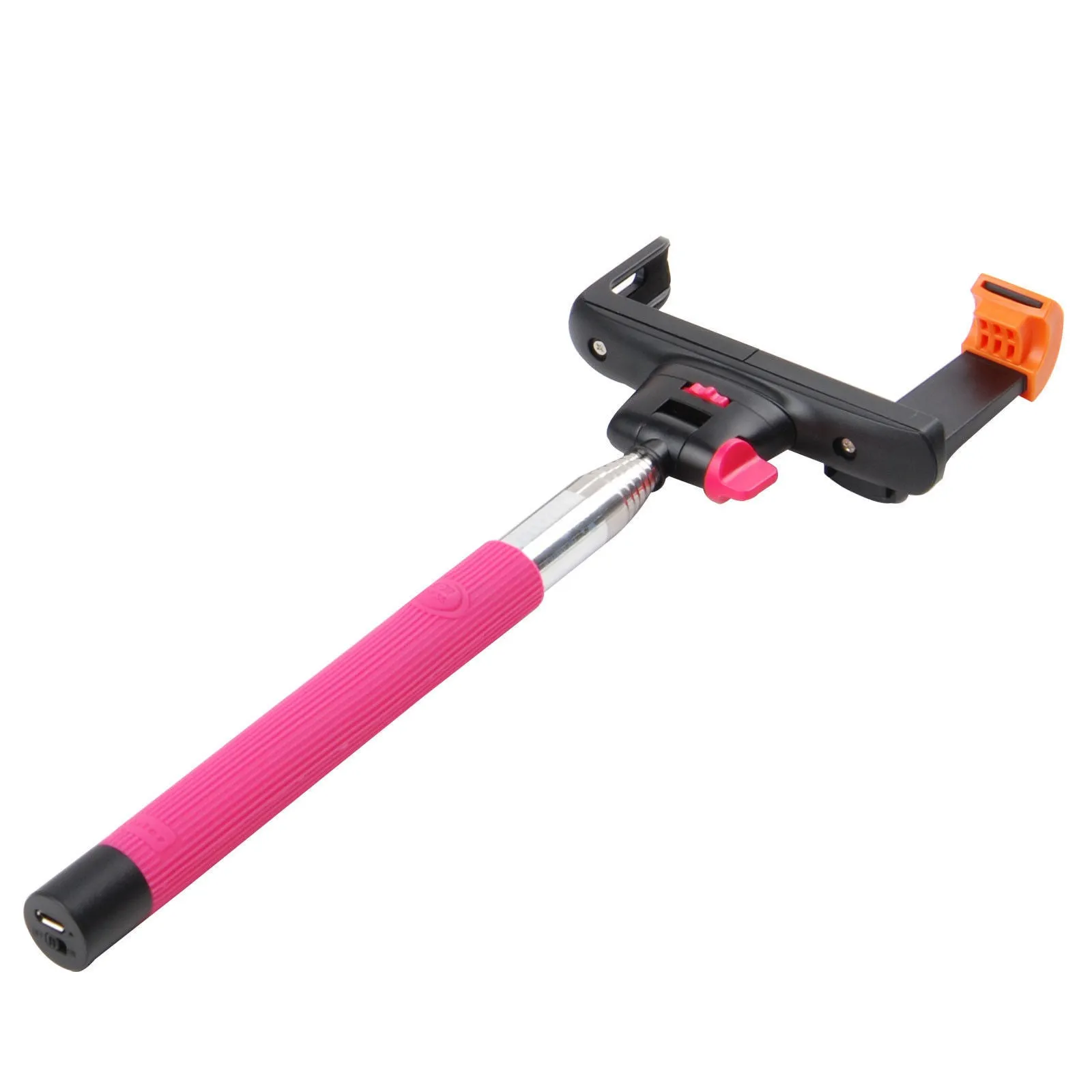 Built in Bluetooth Extendable Selfie Stick Monopod Holder Multi Available - Pink