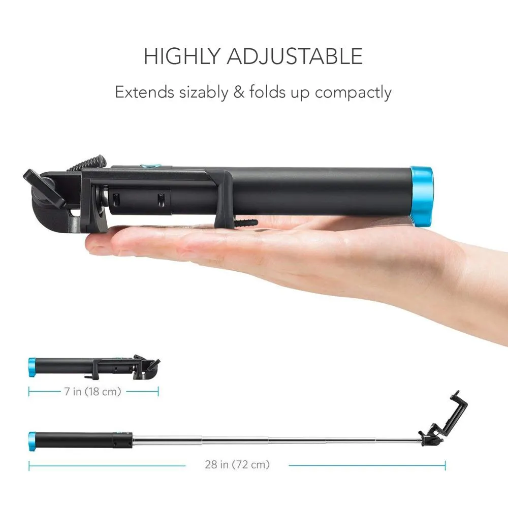 Case U Extendable [Battery Free] Wired Selfie Stick