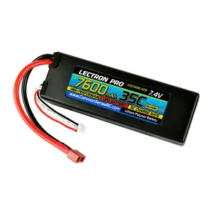 Common Sense RC Lectron Pro 7.4V 7600mAh 35C Lipo Battery with Deans Connector