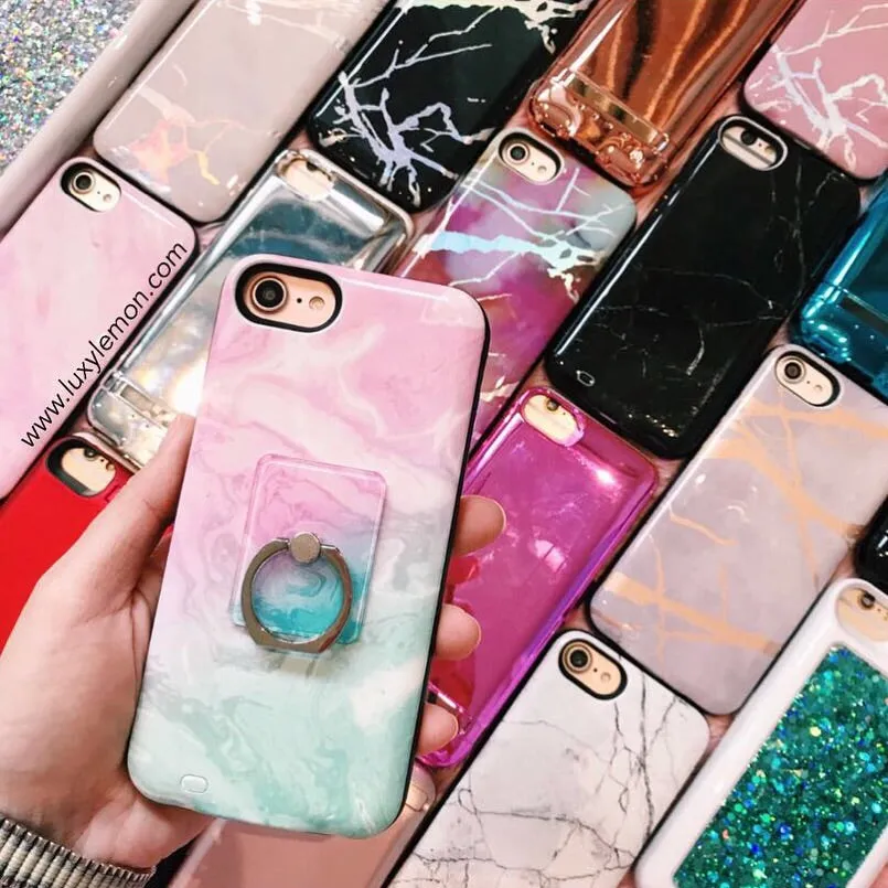 Cotton Candy Marble Battery Case