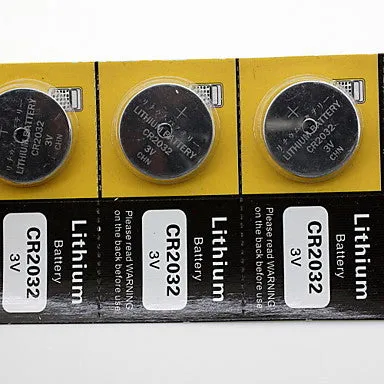 CR2032 3V High Capacity Lithium Button Cell Batteries (5-pack)