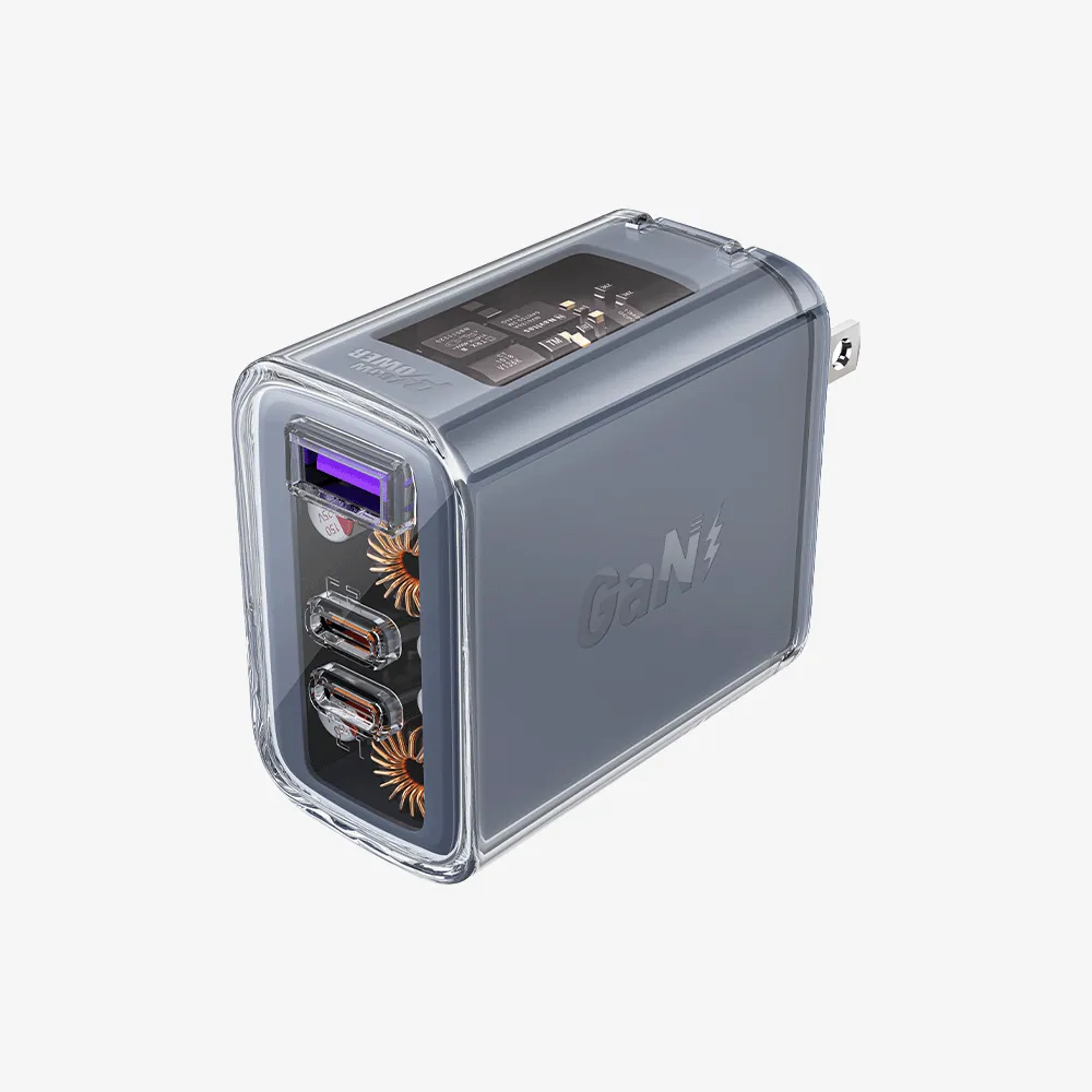 Crystal Series A47 Fast Charge Wall Charger 65W GaN