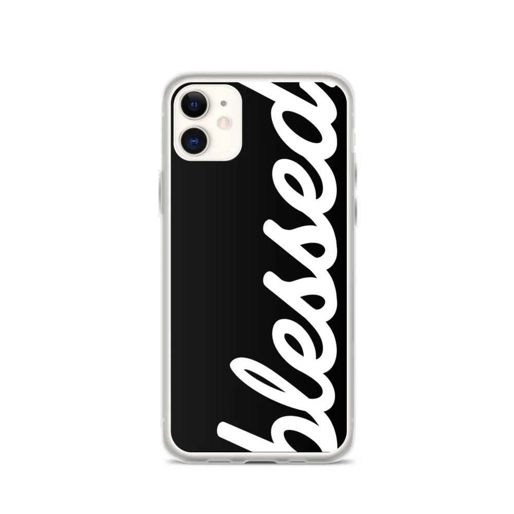 Cursive Blessed iPhone Case