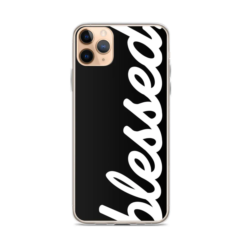 Cursive Blessed iPhone Case