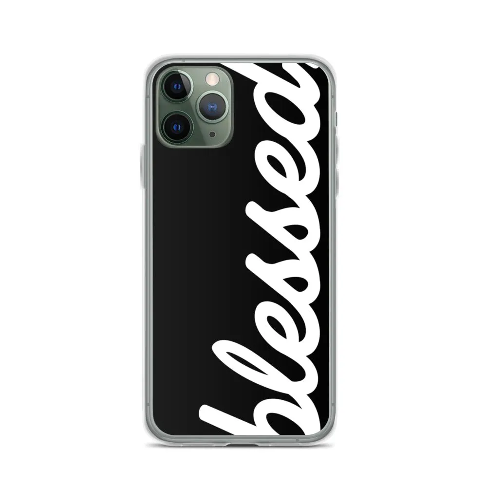 Cursive Blessed iPhone Case