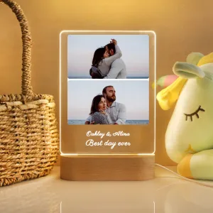 Custom Couples Photos Led Table Lamp