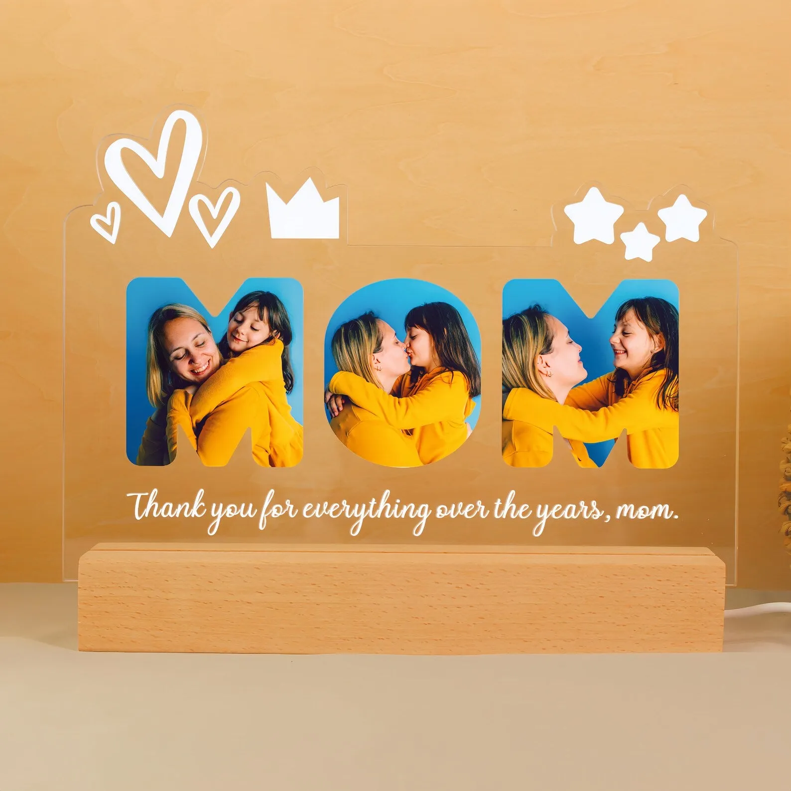 Custom Photo Led Lamp Gift for Mom