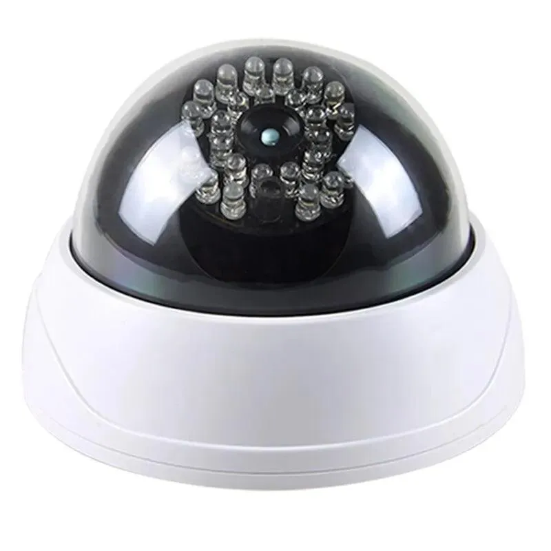 Dummy Security Camera: Red LED Light for Home Safety & Deterrence