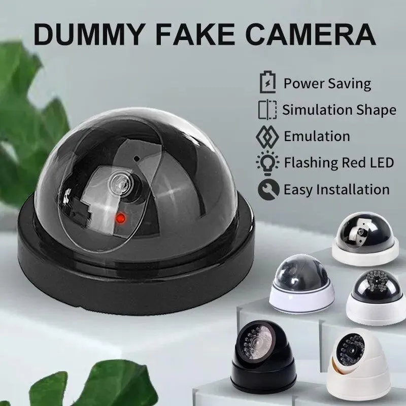 Dummy Security Camera: Red LED Light for Home Safety & Deterrence