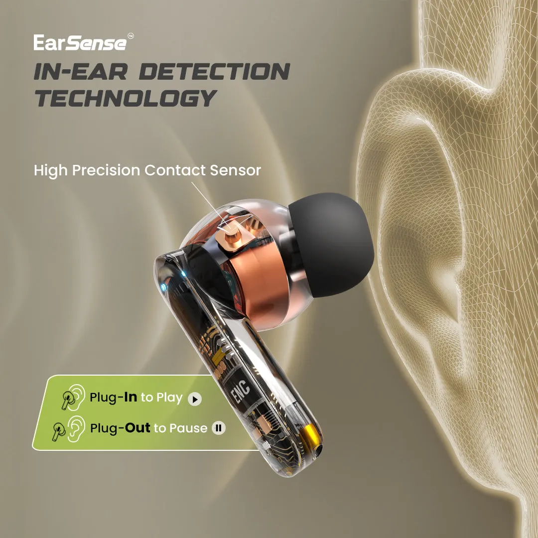 DwOTS 323-In-Ear Detection For Smart Music Control Charcoal Black