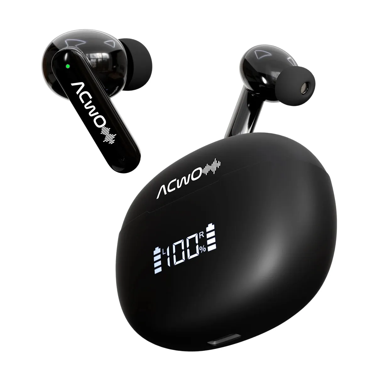 DwOTS 323-In-Ear Detection For Smart Music Control Charcoal Black