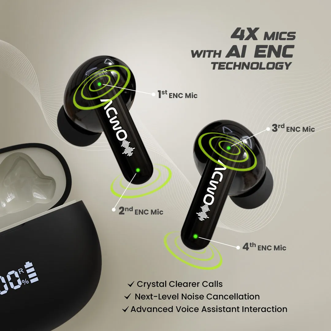 DwOTS 323-In-Ear Detection For Smart Music Control Charcoal Black