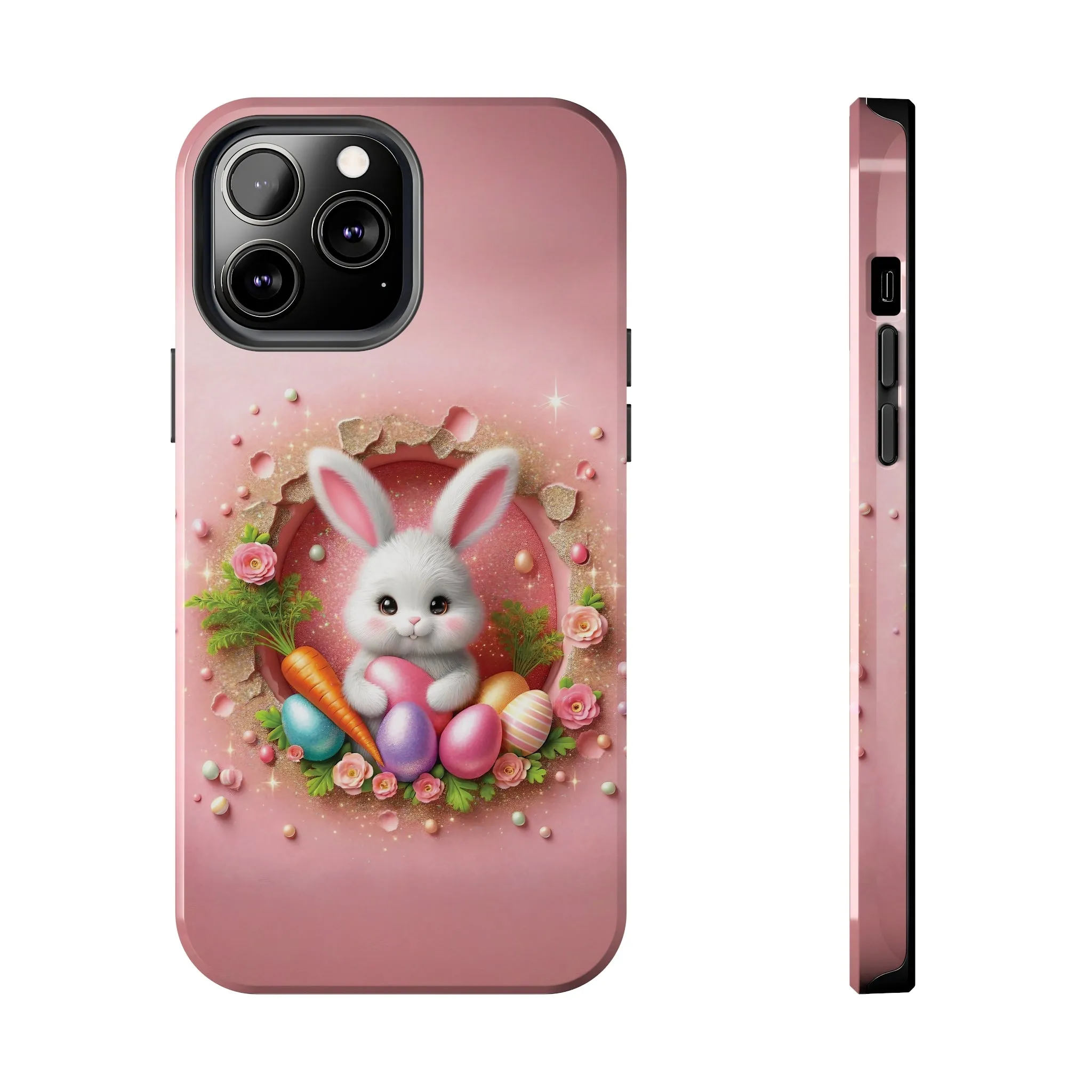 Easter Bunny Hole in the Wall design Tough Phone Case compatible with a large variety of iphone models