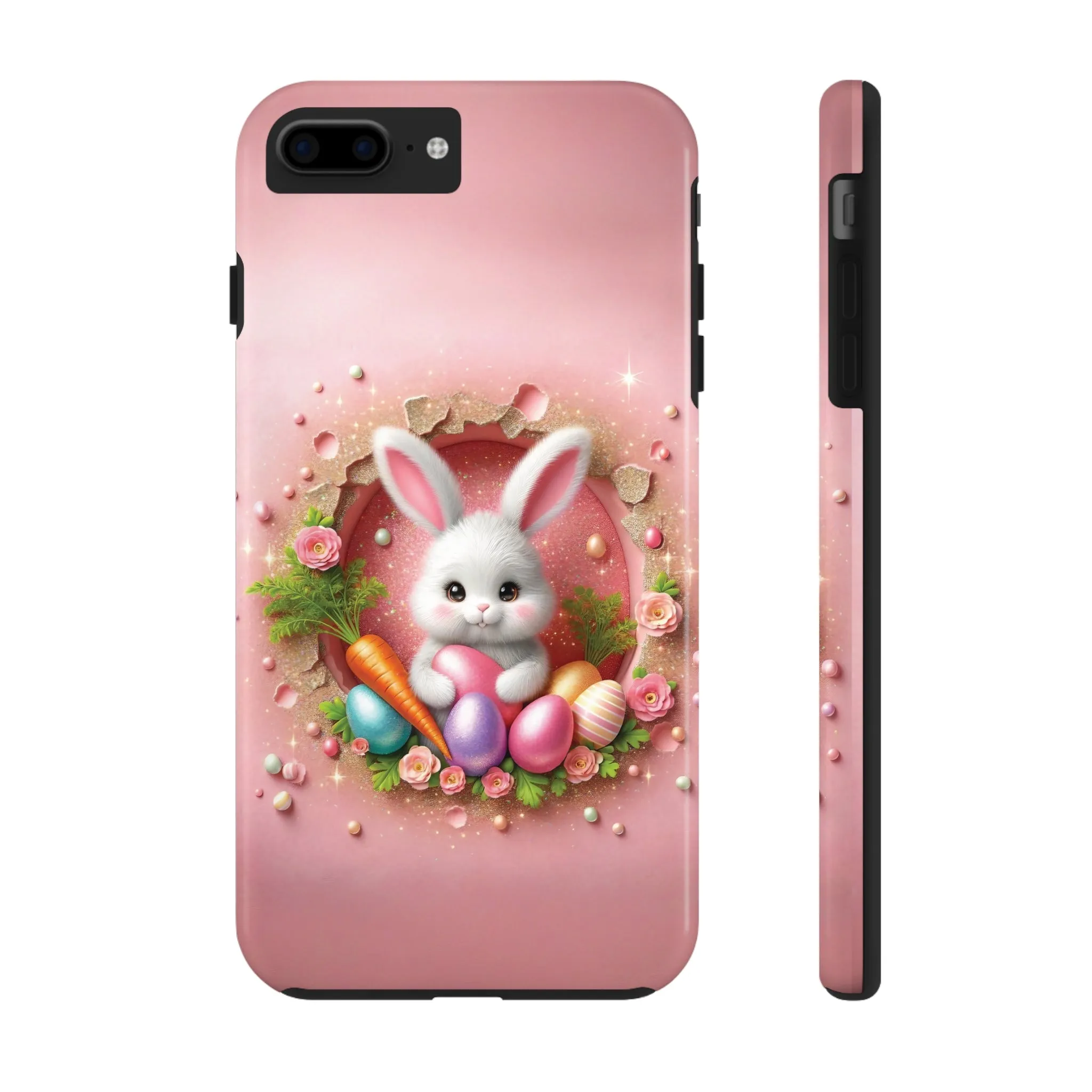 Easter Bunny Hole in the Wall design Tough Phone Case compatible with a large variety of iphone models