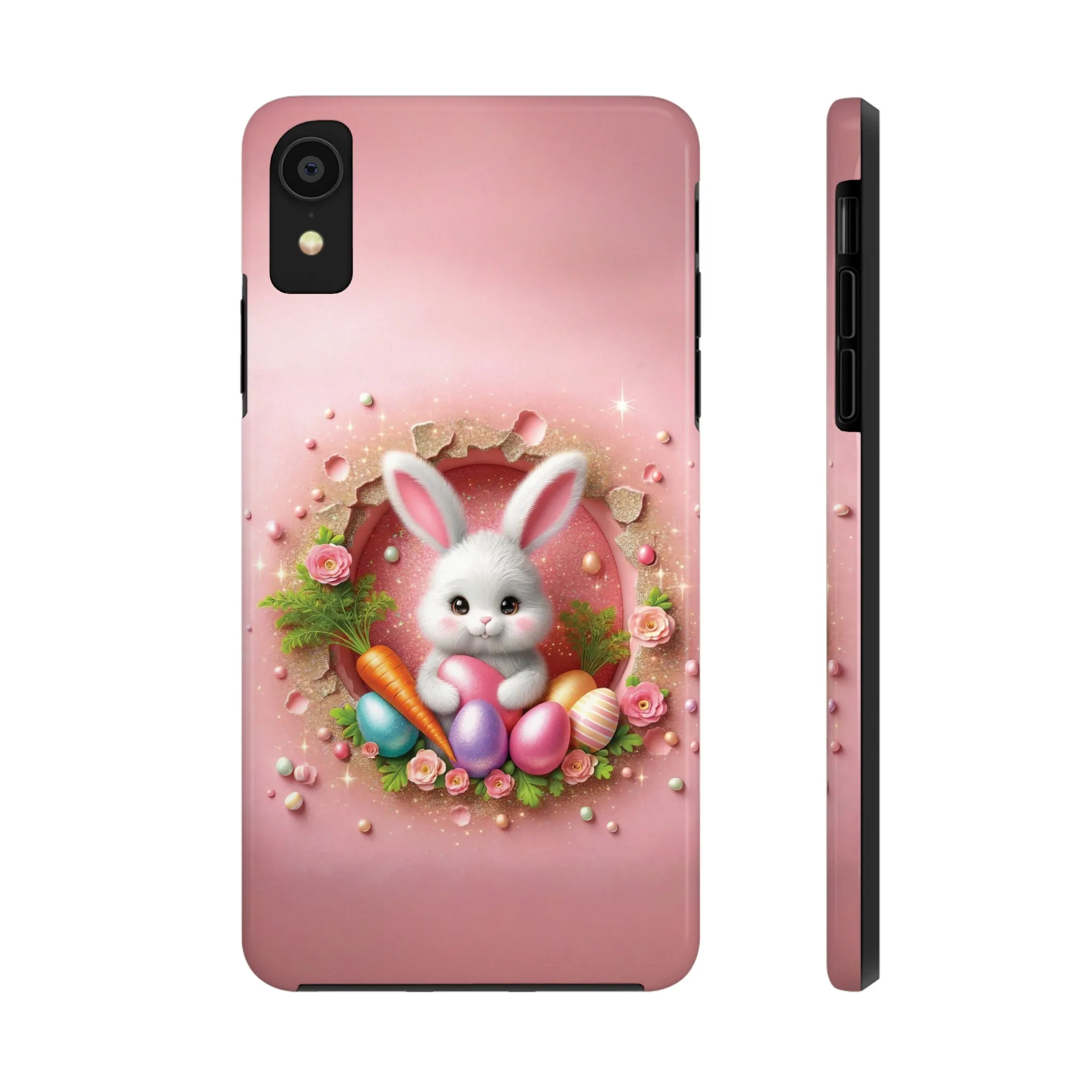 Easter Bunny Hole in the Wall design Tough Phone Case compatible with a large variety of iphone models