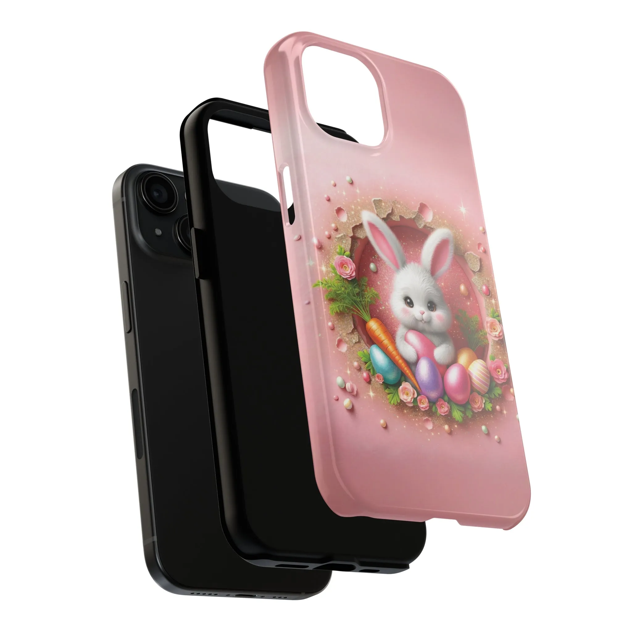 Easter Bunny Hole in the Wall design Tough Phone Case compatible with a large variety of iphone models