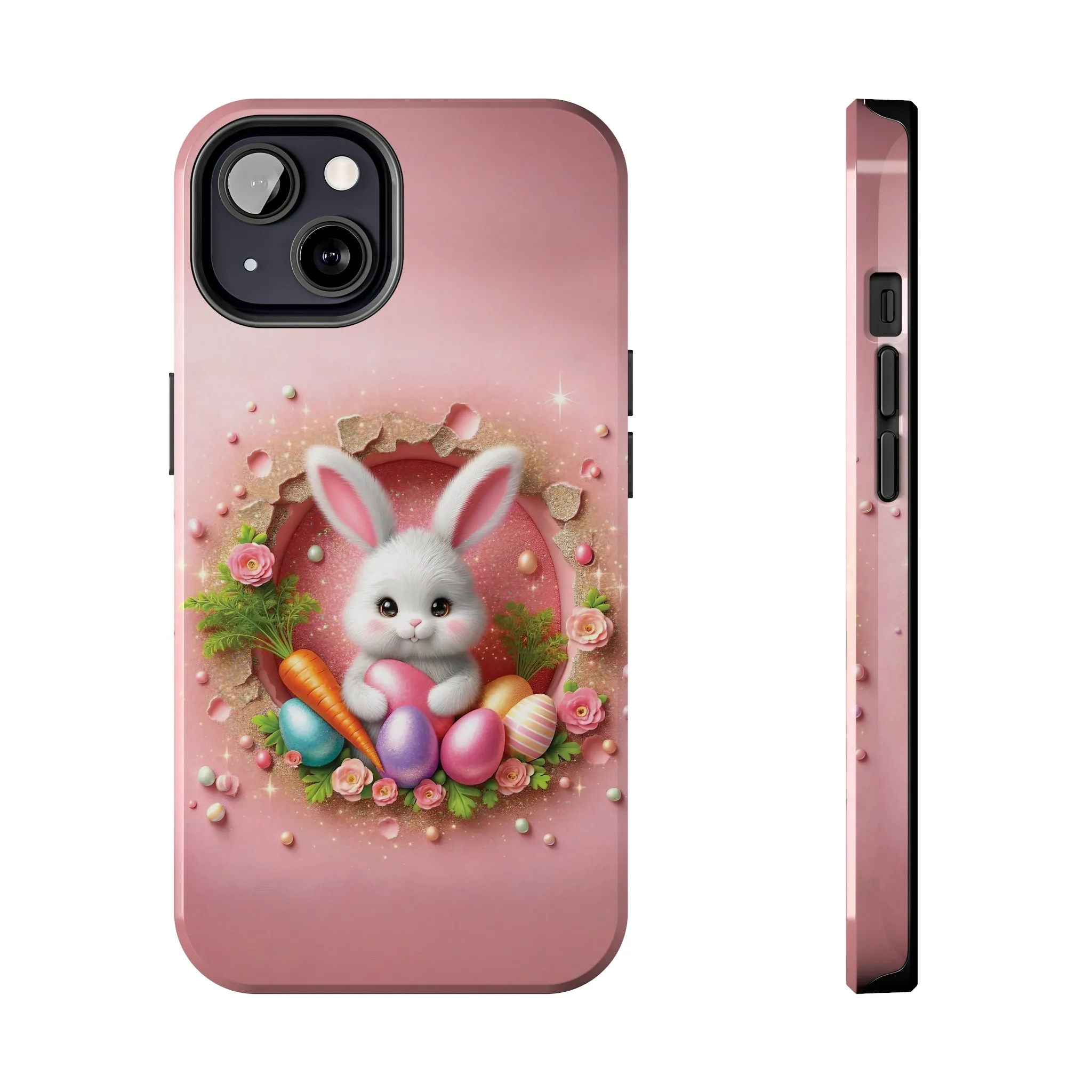 Easter Bunny Hole in the Wall design Tough Phone Case compatible with a large variety of iphone models