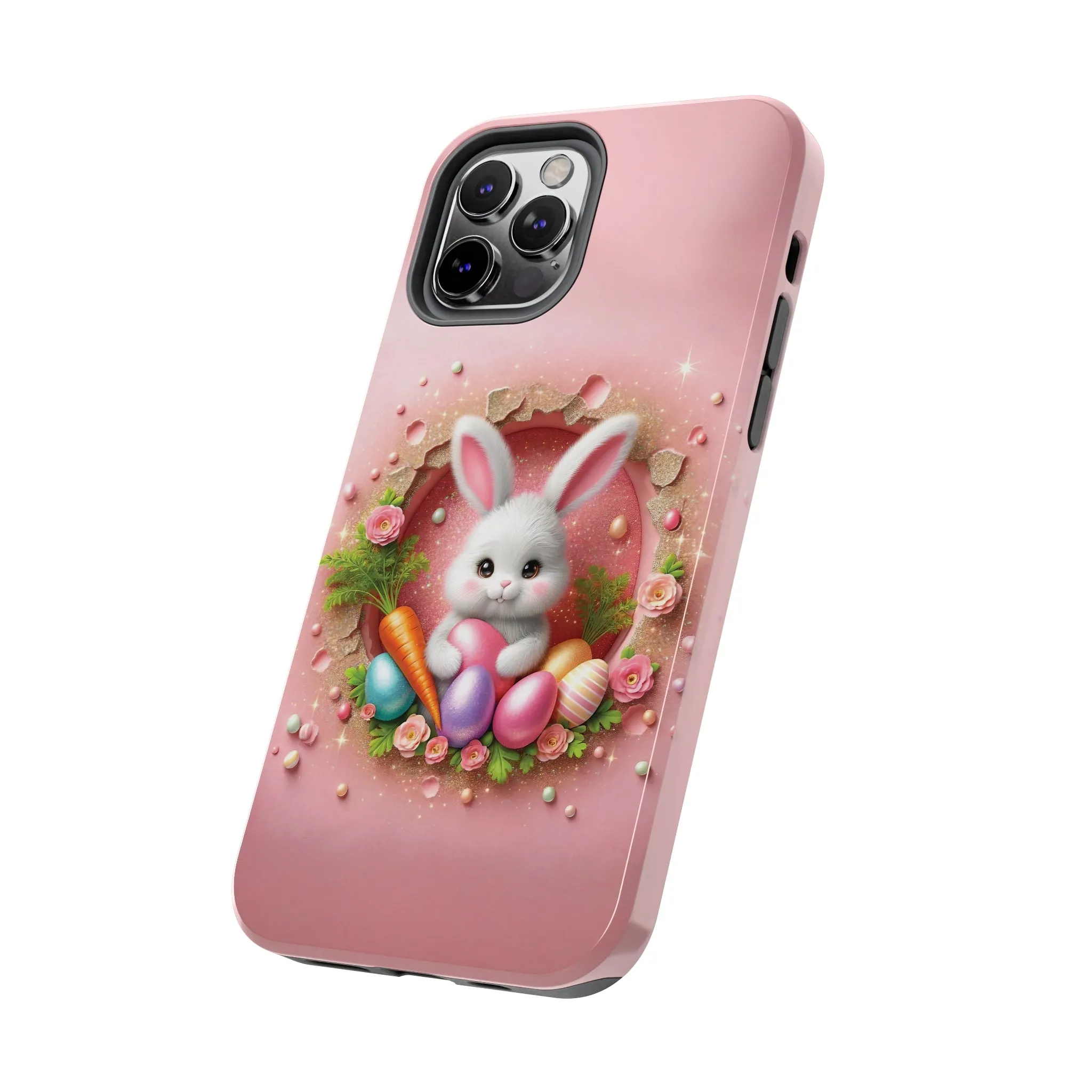 Easter Bunny Hole in the Wall design Tough Phone Case compatible with a large variety of iphone models