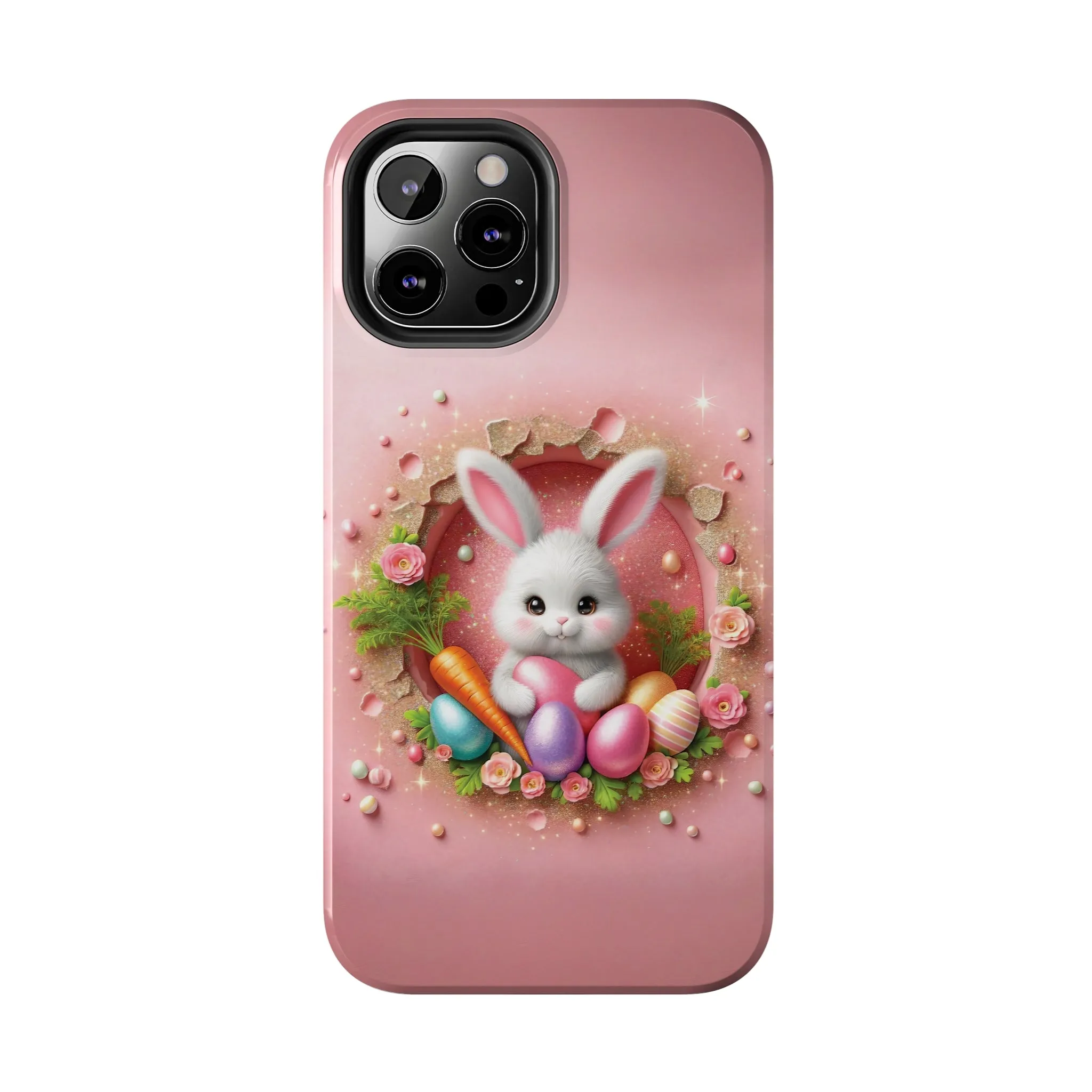 Easter Bunny Hole in the Wall design Tough Phone Case compatible with a large variety of iphone models