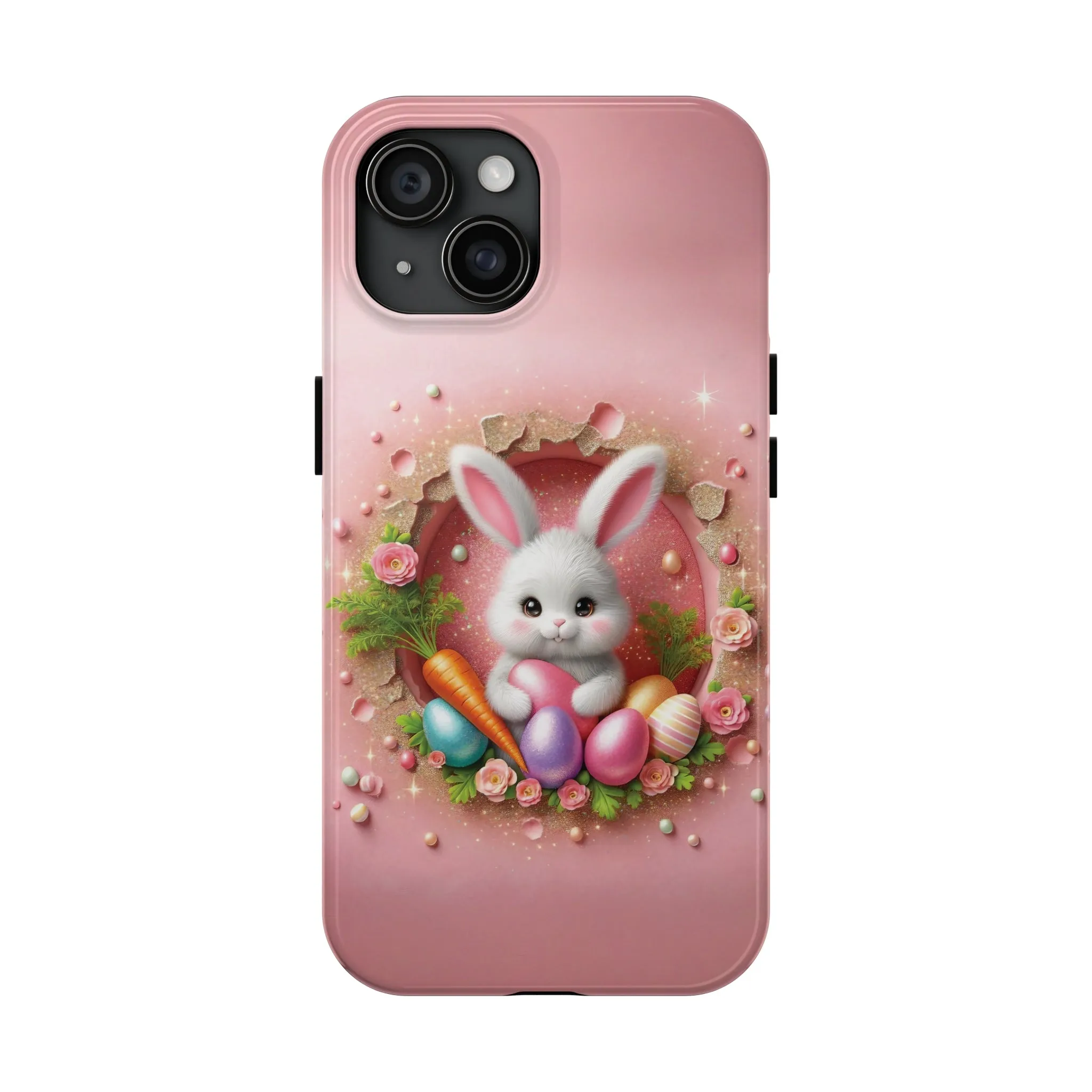 Easter Bunny Hole in the Wall design Tough Phone Case compatible with a large variety of iphone models