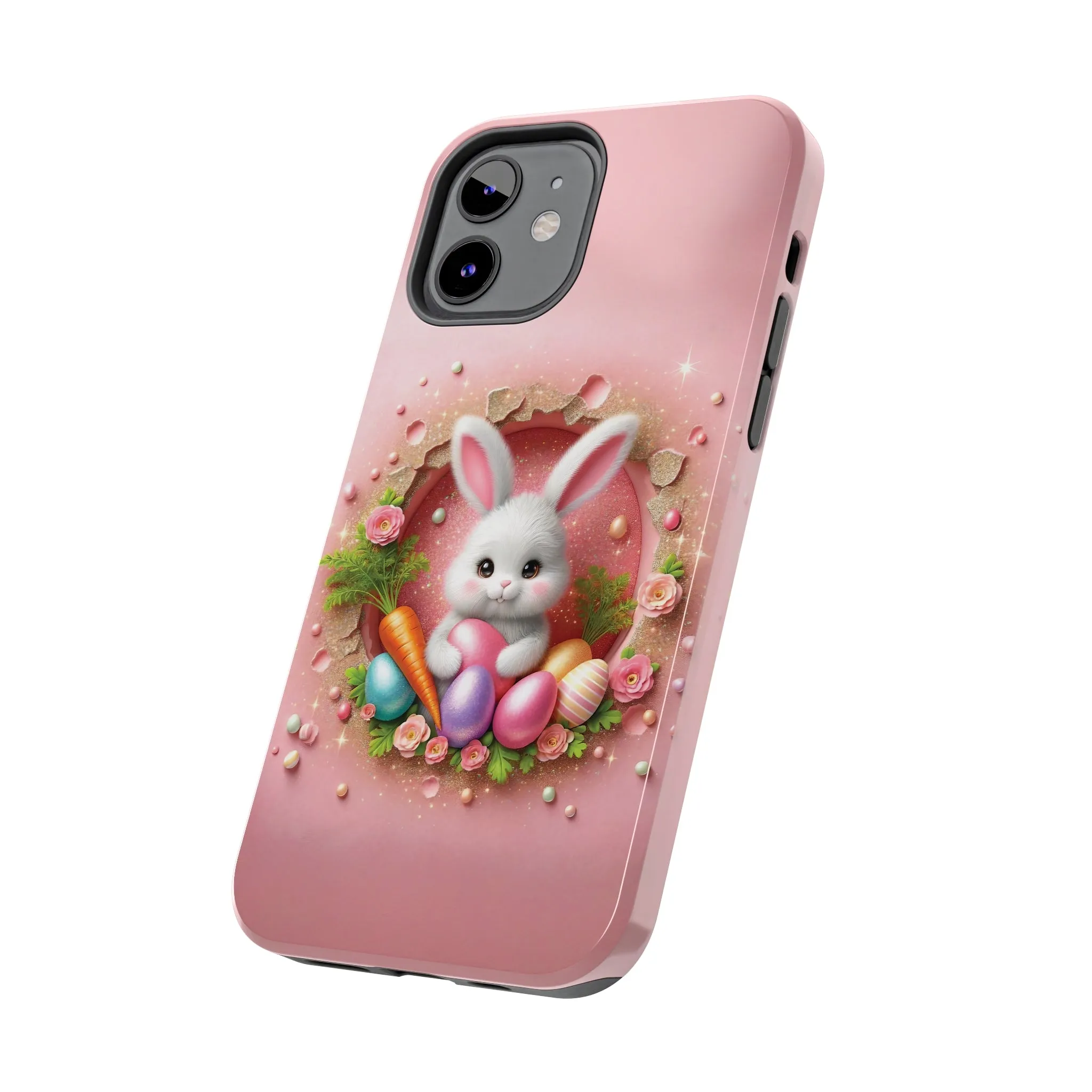 Easter Bunny Hole in the Wall design Tough Phone Case compatible with a large variety of iphone models