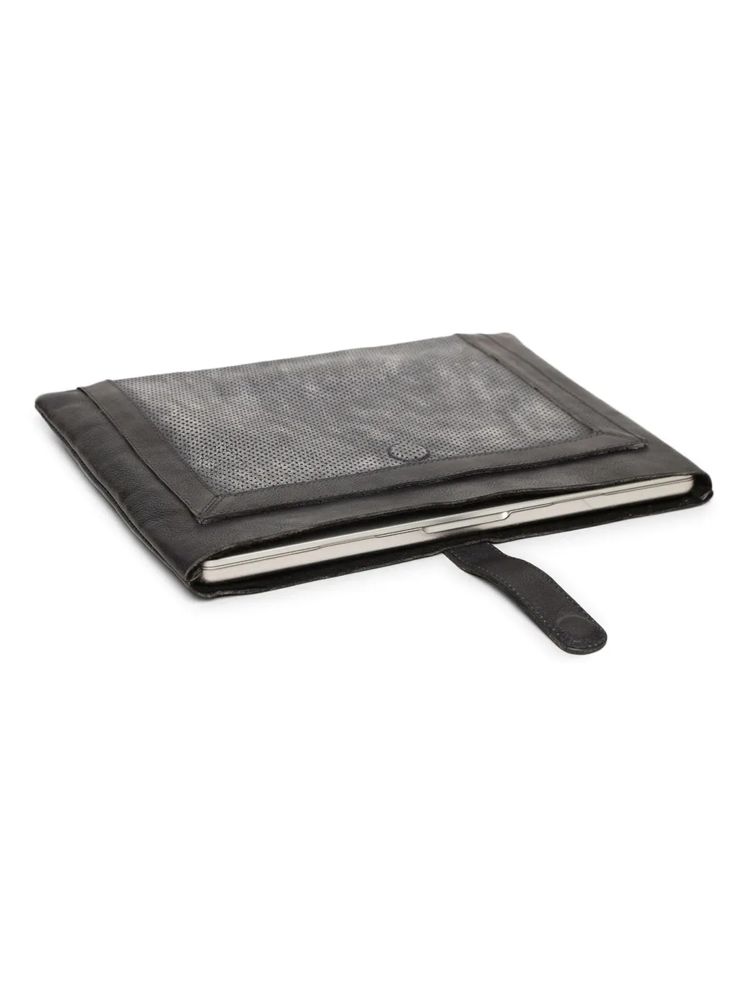 EleganceWrap Black Leather Laptop Cases