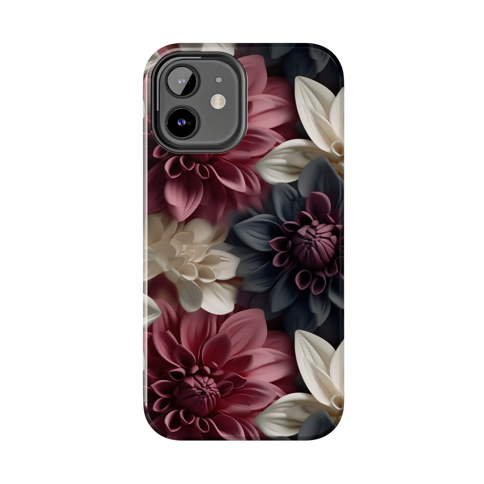 Elegant Dahlias design Tough Phone Case compatible with a large variety of iPhone models, Birthday Gift, Phone Case